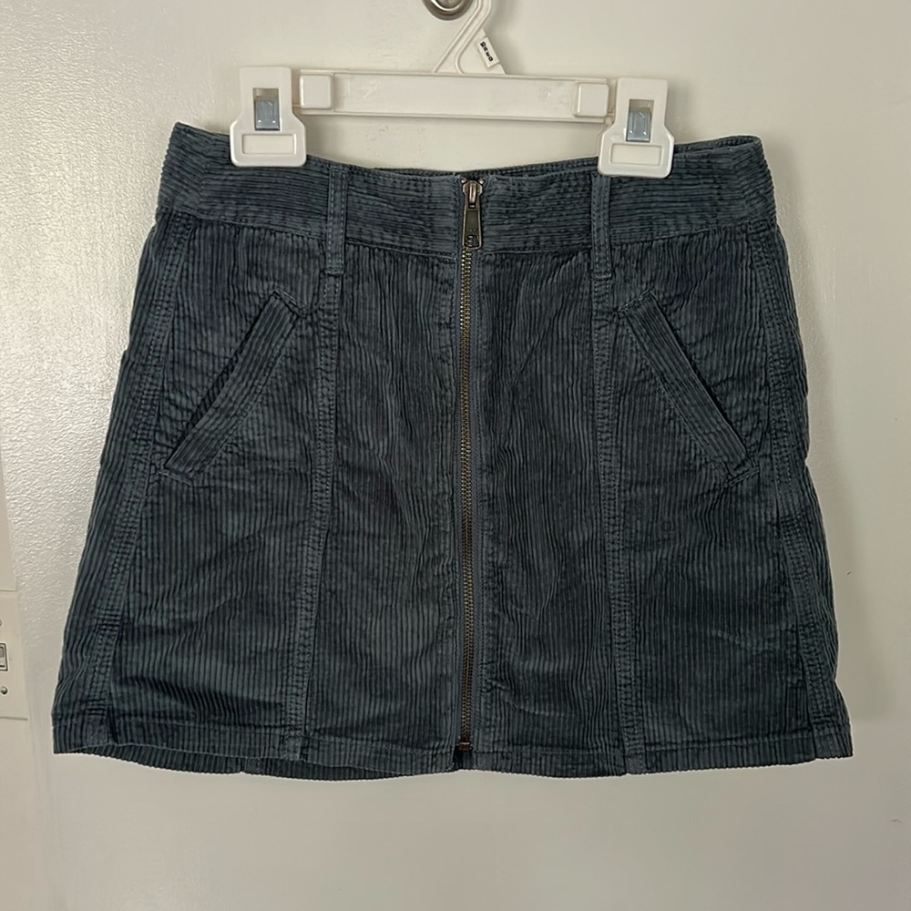 Corduroy blue skirt